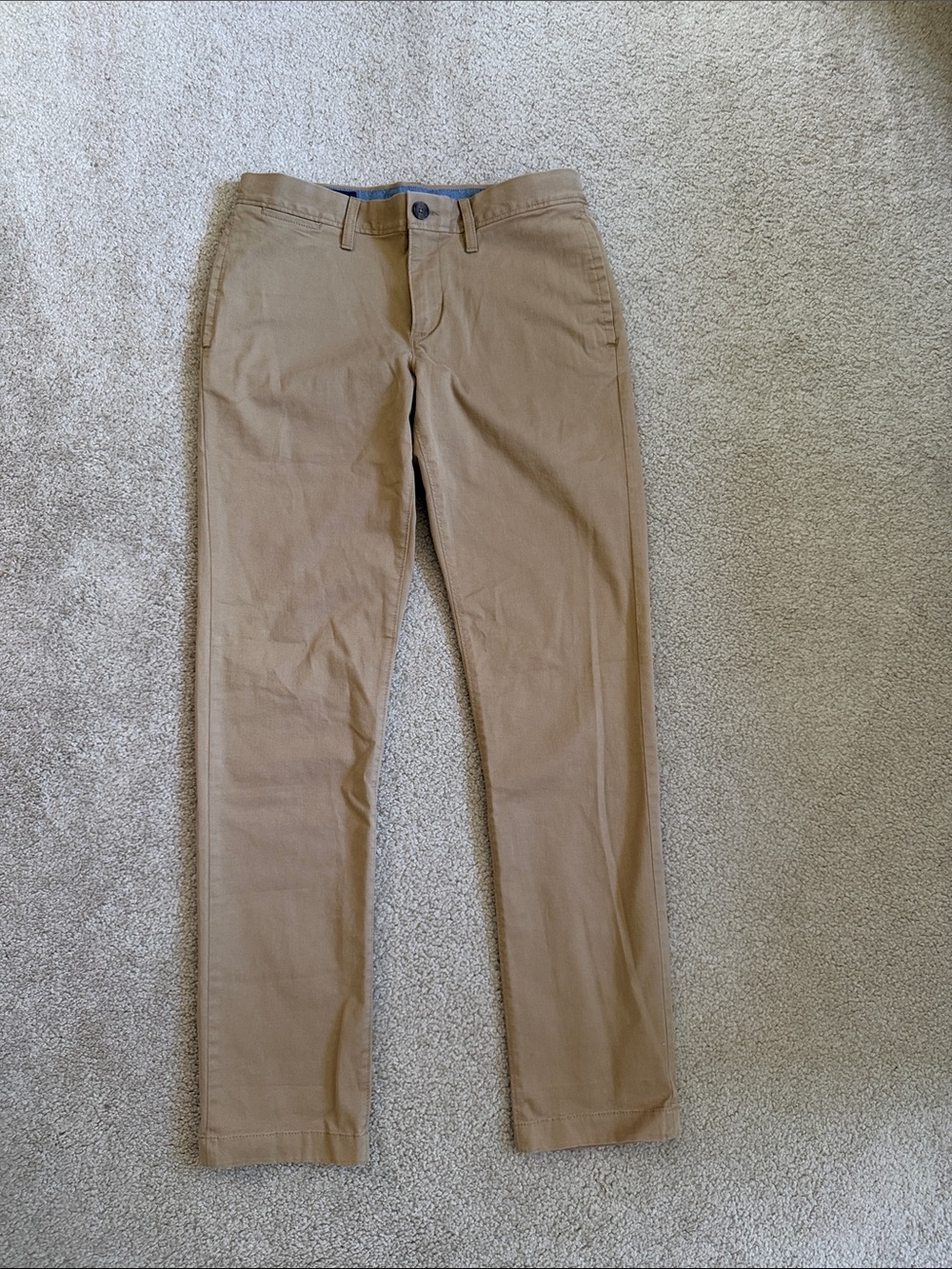 Men's Slim Straight Chinos in Tan 30X32